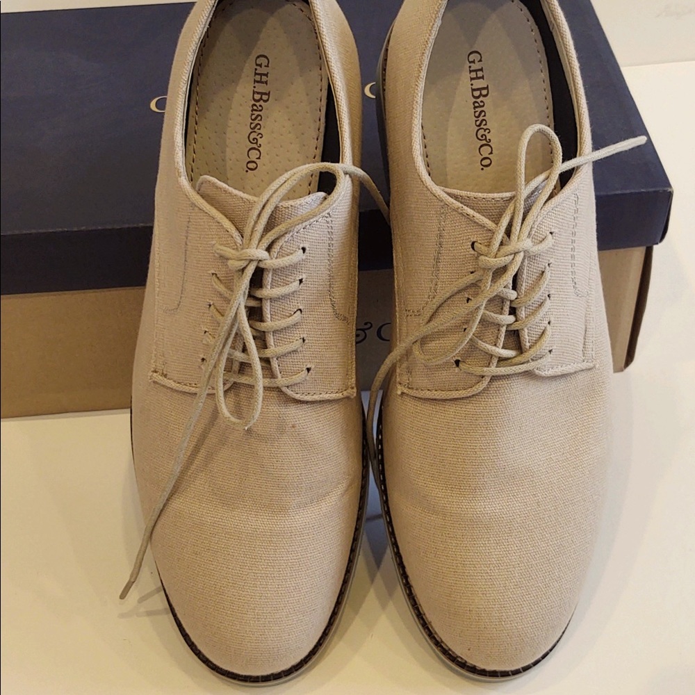 [GH Bass] Men’s Beige Linen Shoes - Picture 4 of 7